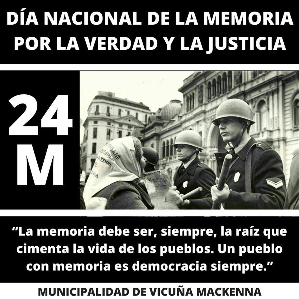 24 de Marzo. Día Nacional de la Memoria por la Verdad y la Justicia.