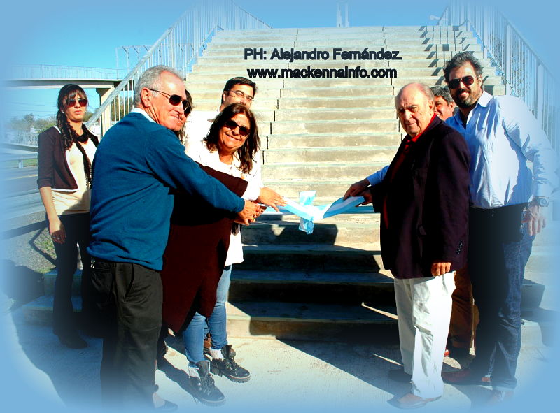 Quedó oficialmente inaugurado el Puente Peatonal sobre Ruta Nacional Nº 7