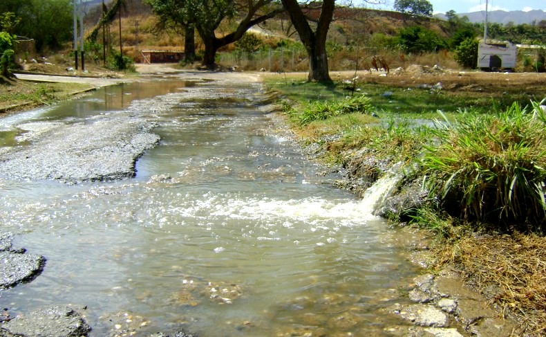 Prohíben arrojar aguas servidas a la vía pública.
