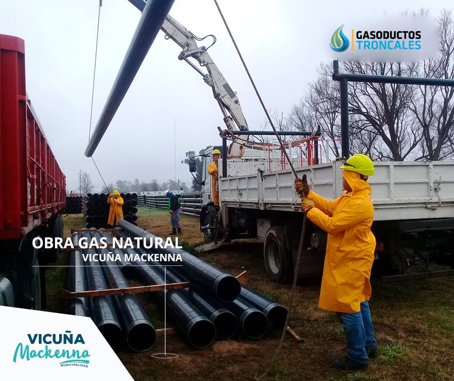 La esperada obra de Gas Natural para el sur de la provincia ya esta en marcha.