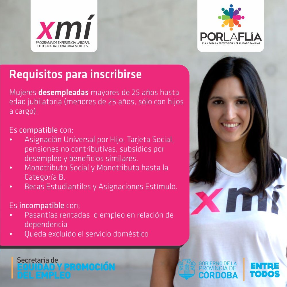 Continúan abiertas las inscripciones al programa Por mí