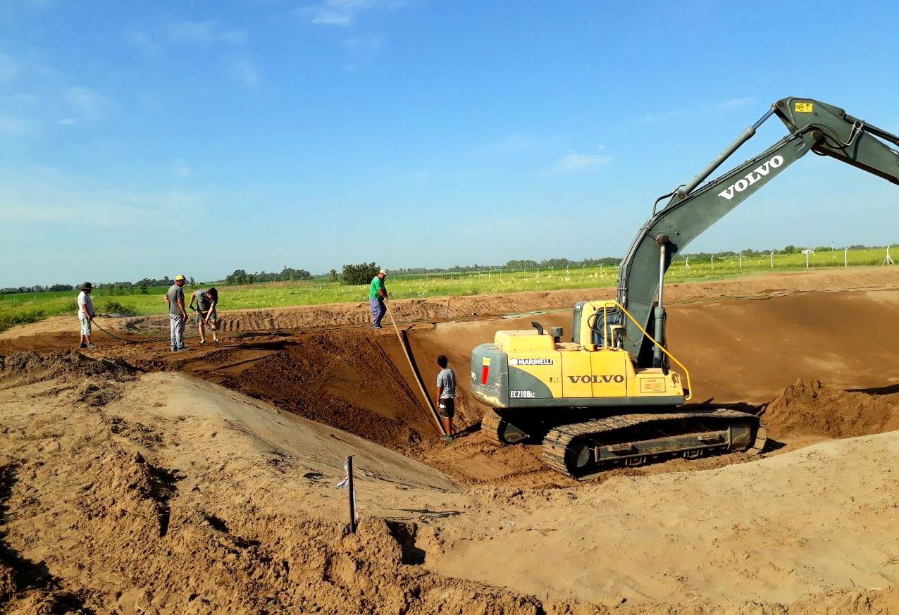 Buen avance de obra en los piletones de cloacas