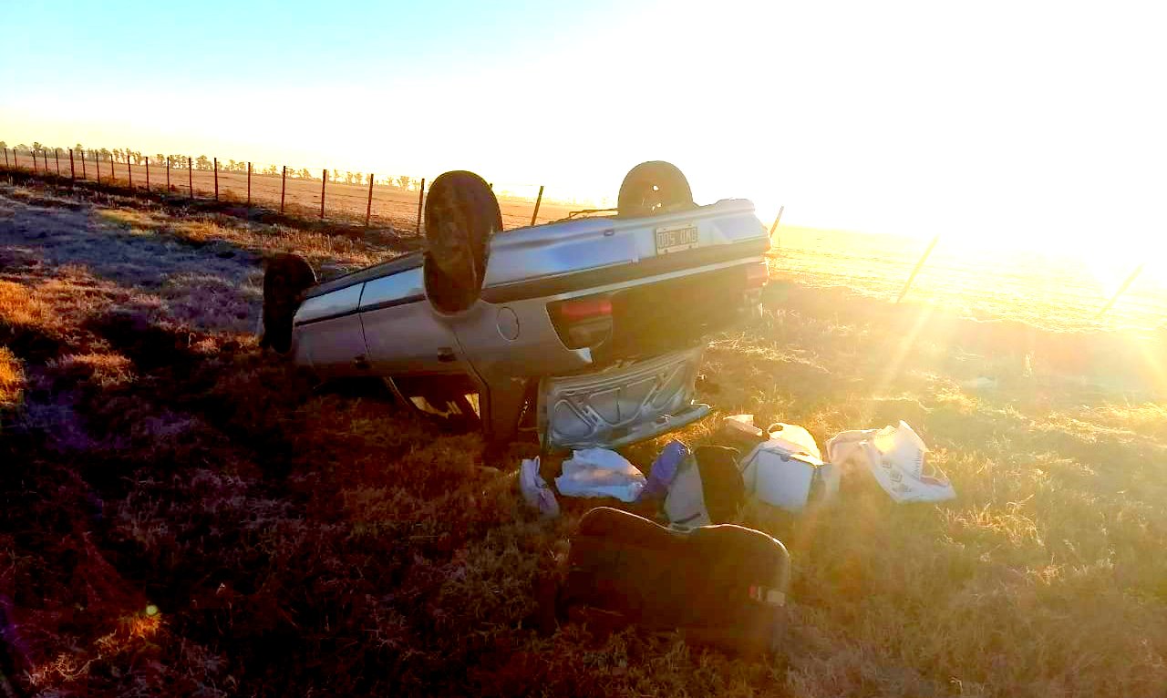 Una familia de Mackenna sufrió un accidente en la ruta 35