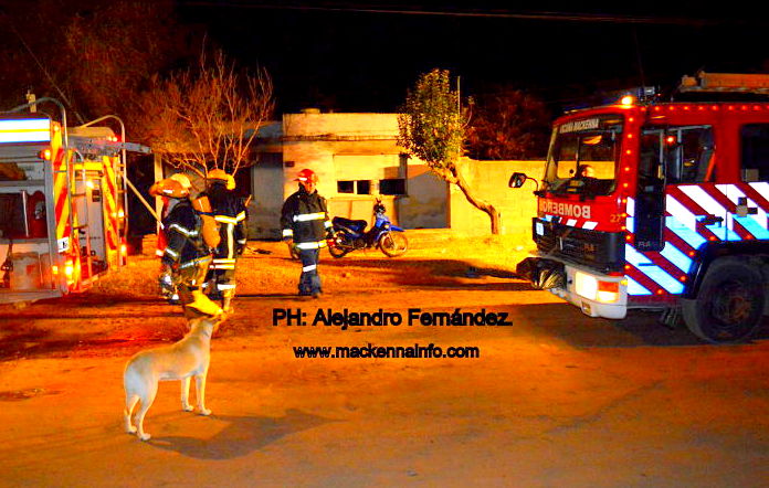 incendio en una vivienda de Mackenna