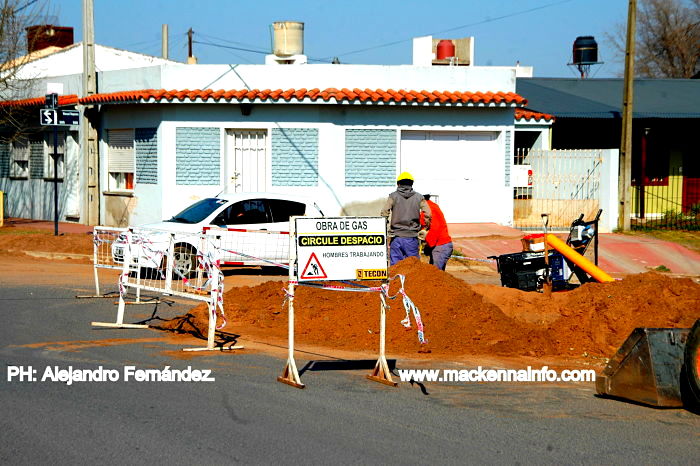 La esperada obra de gas ya es una realidad para los mackennenses