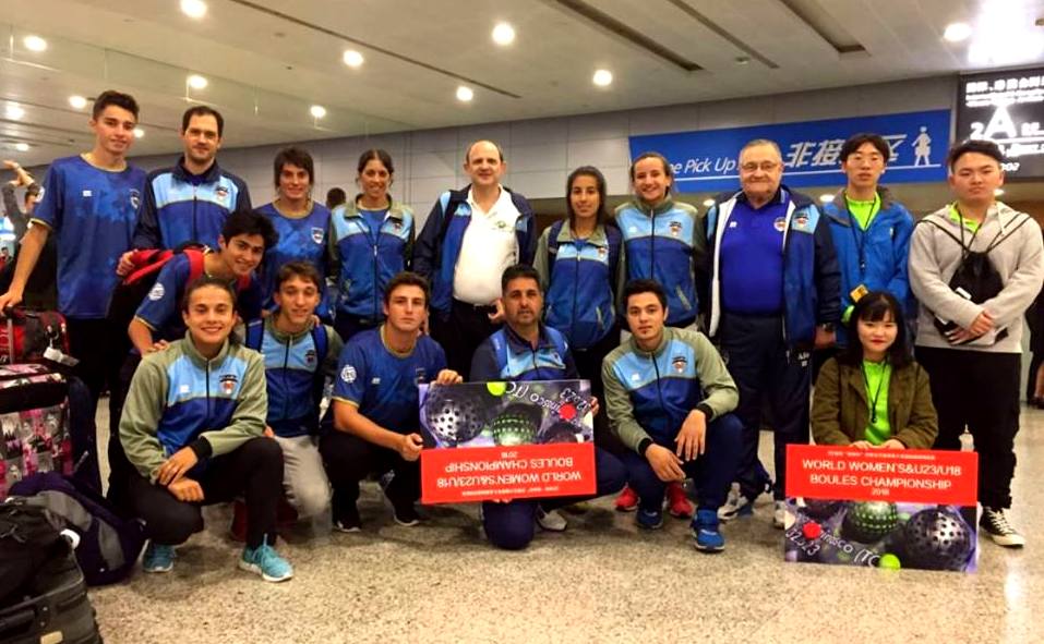 La mackennense Carla Cabrera junto a la Selección Argentina ya está en China para jugar el Mundial de Bochas