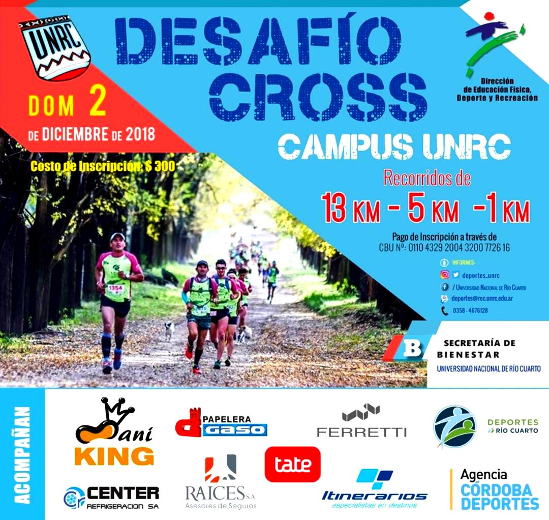 Con el auspicio de la Agencia Córdoba Deportes se viene el “Desafío Cross UNRC 2018”