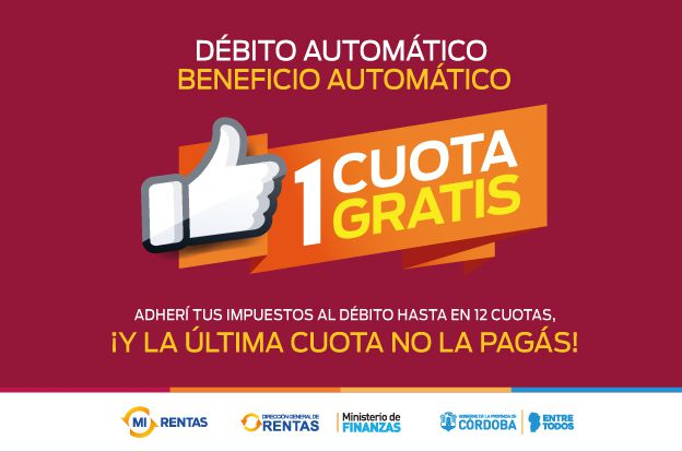 Rentas: débito automático, beneficio automático