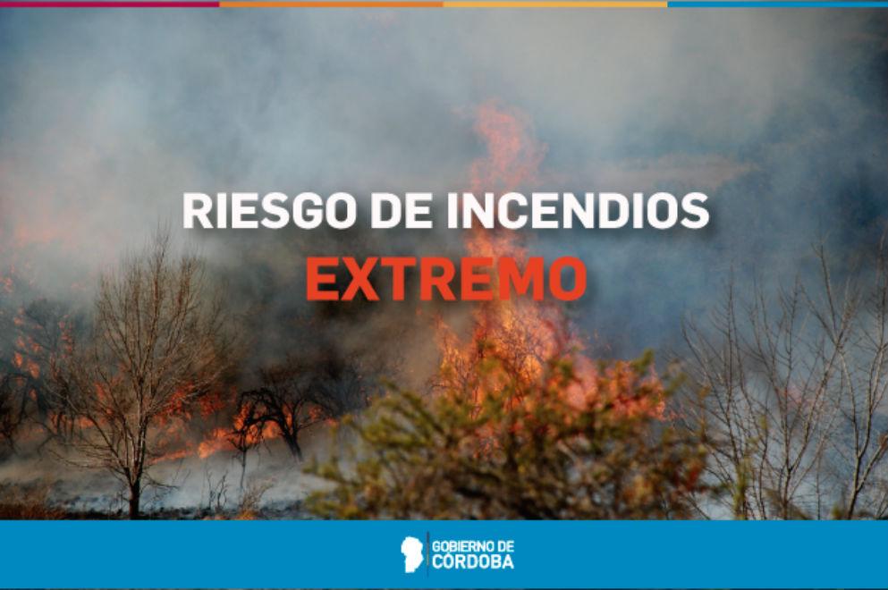 El índice de peligro de incendios forestales es MUY ALTO-EXTREMO
