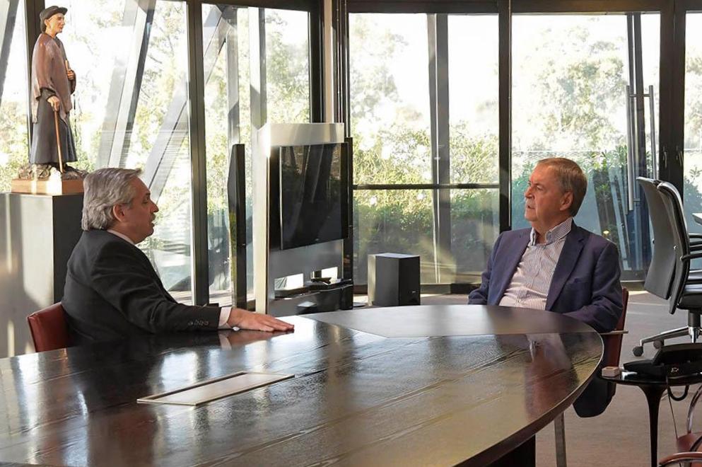 El gobernador Juan Schiaretti recibió a Alberto Fernández