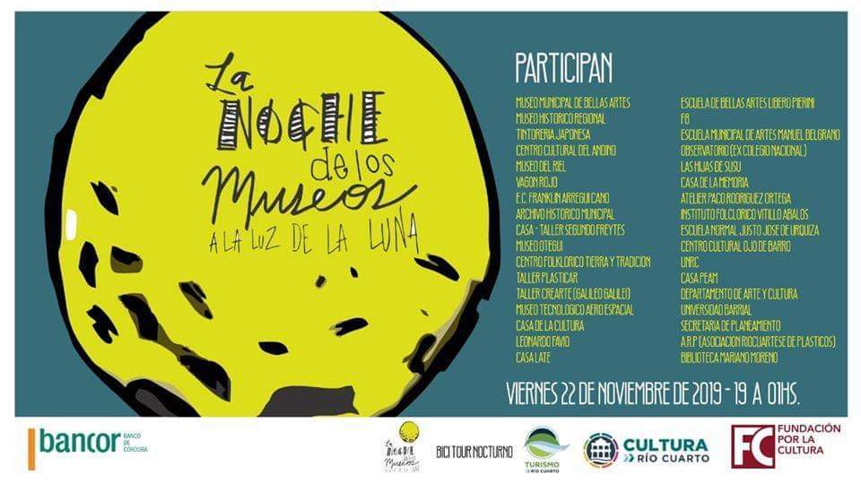 Río Cuarto: Plaza Cielo Tierra y el OAC llegan a la Noche de los Museos