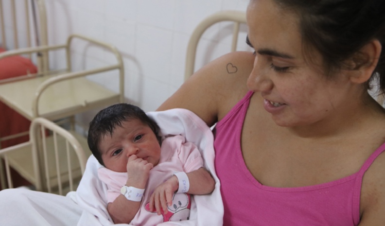 La primera bebé nacida en el nuevo año en Río Cuarto es de Mackenna