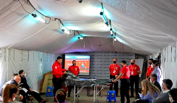 COE Central: reunión con bomberos voluntarios