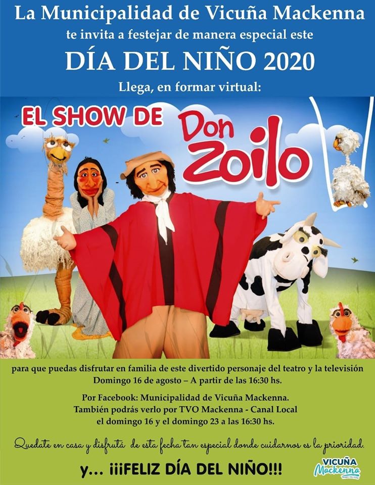 Especial Día del Niño; llega a Mackenna en forma virtual Don Zoilo