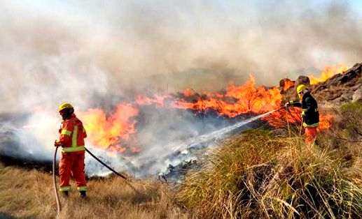 Incendios en las Sierras: los focos continúan en Huerta Vieja y Río de los Sauces