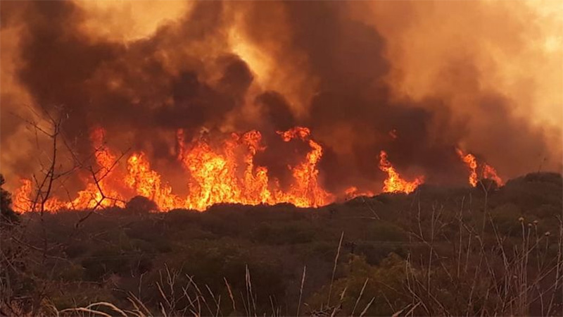 Incendios en las sierras: evacuaron de manera preventiva a 18 personas de Cruz Chica
