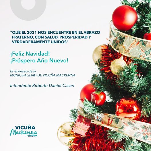 La Muni de Mackenna desea a toda la comunidad una Feliz Navidad y un Prospero Año Nuevo