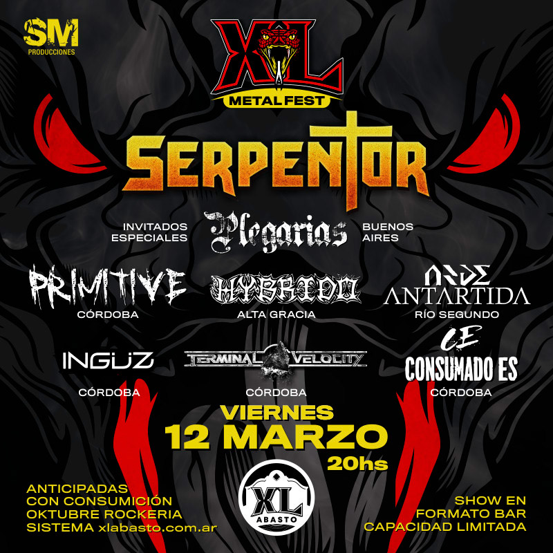 Vuelve la música en vivo al XL Abasto: vuelve el metal pesado 