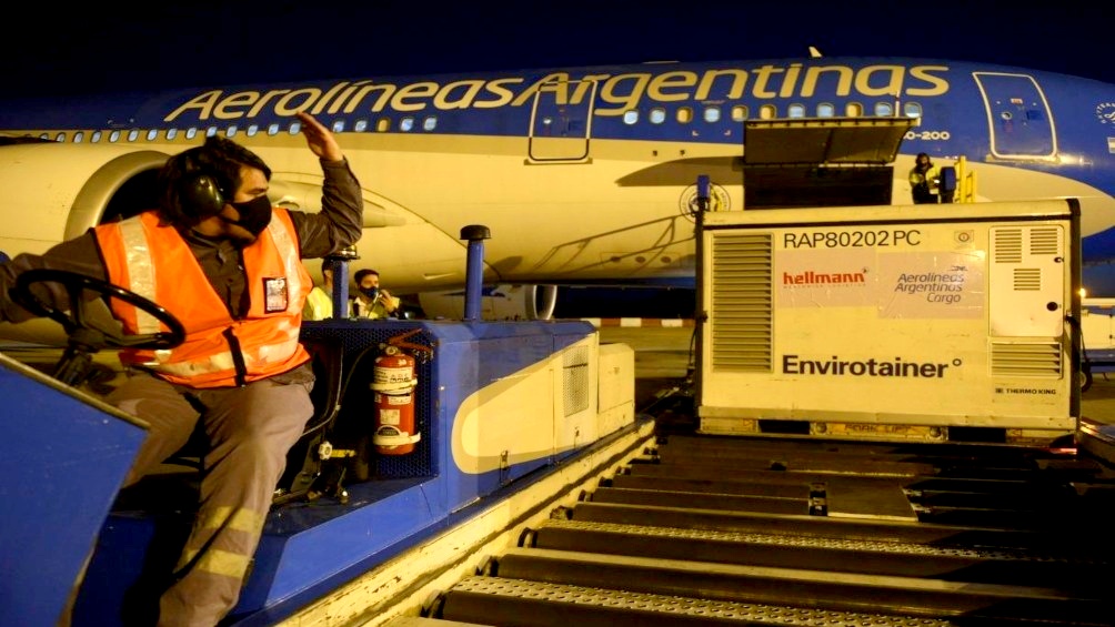 Argentina ya recibió casi 10 millones de vacunas desde el inicio de la pandemia