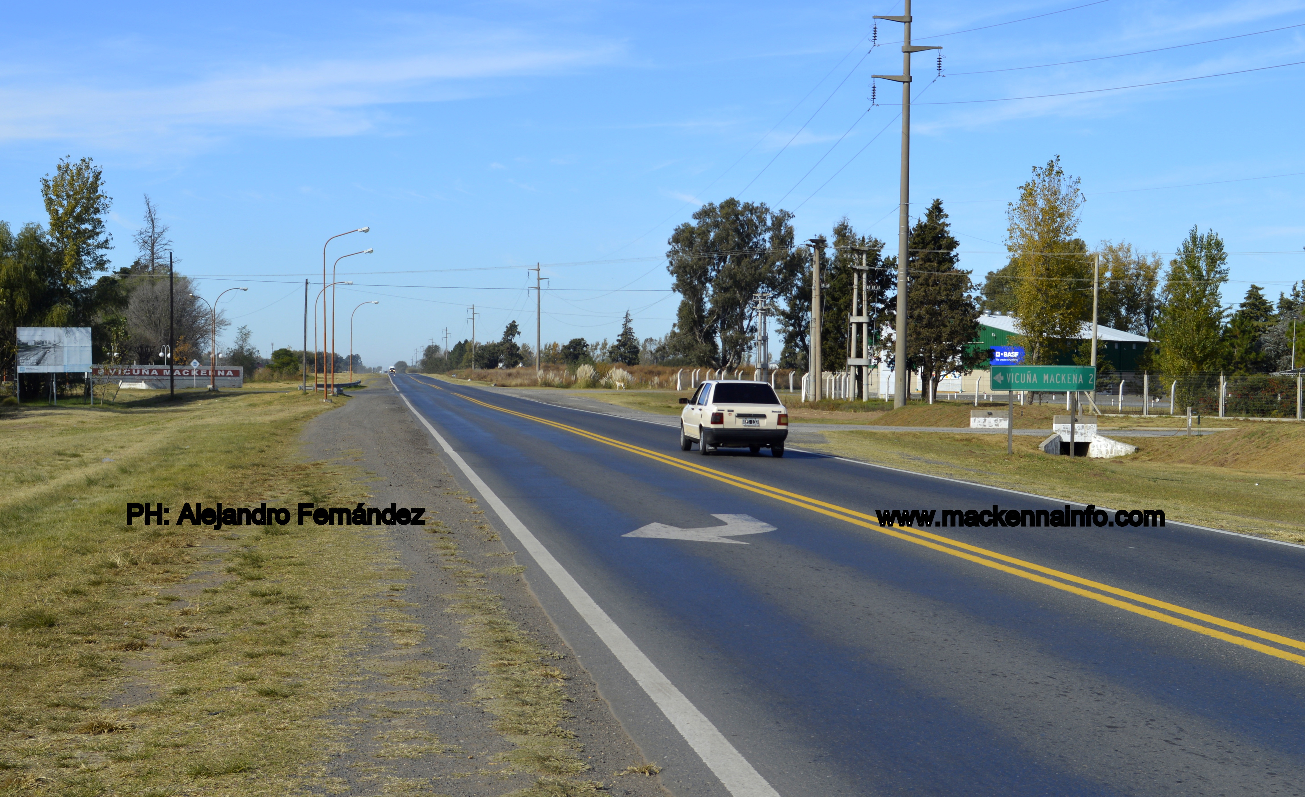 El municipio de Mackenna planifica realizar una dársena de estacionamiento al costado de la ruta 35