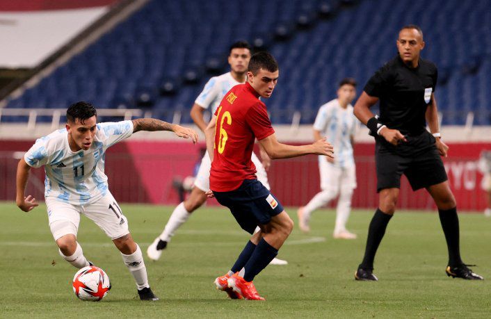 La selección argentina de fútbol igualó con España y quedó eliminada de los Juegos Olímpicos