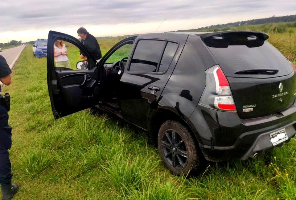 Una joven de Mackenna despistó su auto sobre la ruta 35