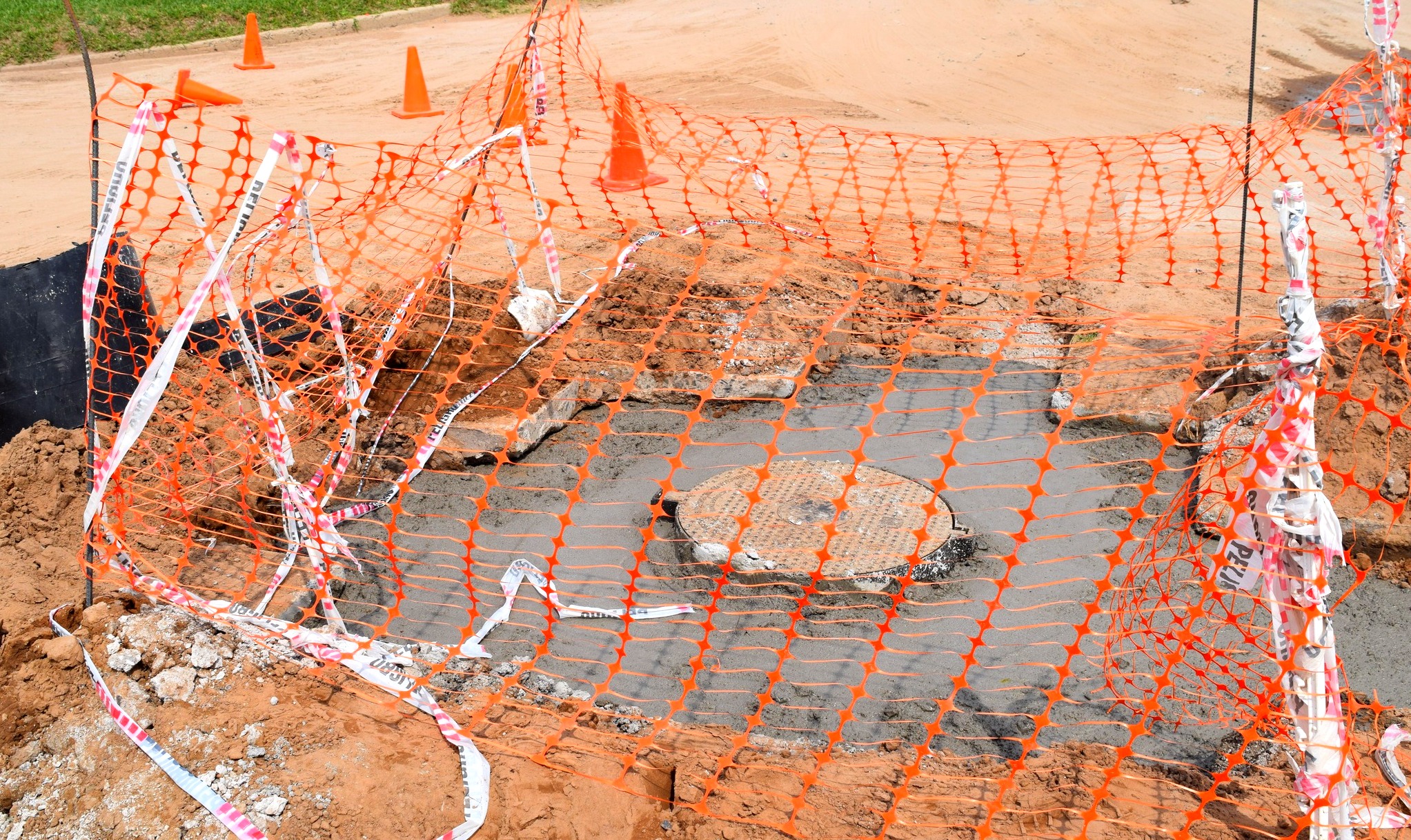 La obra de cloacas en el barrio Los Silos en su etapa final
