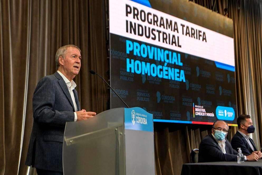 Schiaretti anunció que se unificará la tarifa eléctrica para las industrias cordobesa