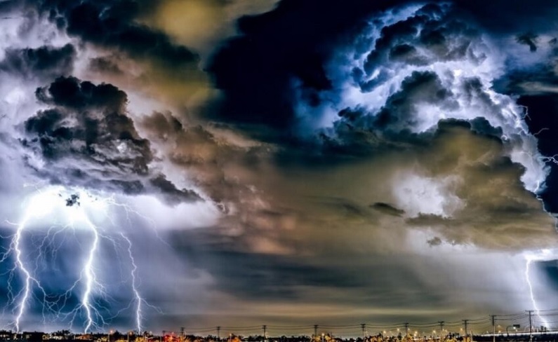 Alerta por fuertes tormentas eléctricas para el sur de Córdoba, con intensas lluvias, viento y caída de granizo