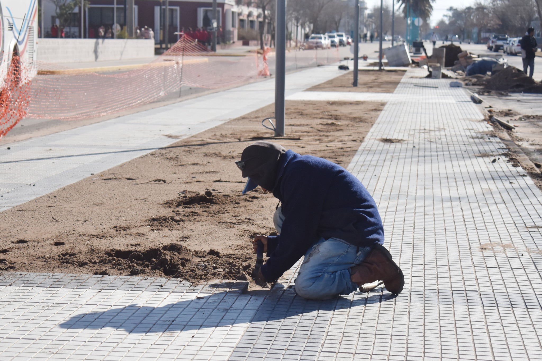 La refacción de canteros céntricos entró en su etapa final