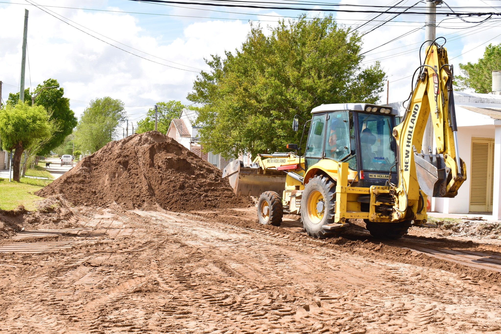 A buen ritmo avanza la obra de cordón cuneta en el Barrio San Vicente