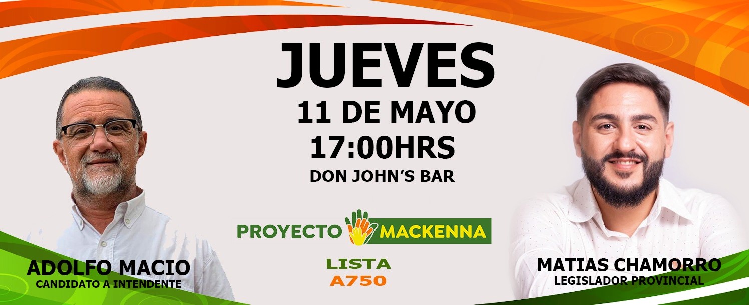 Este jueves con la presencia del legislador provincial Matías Chamorro del Partido Socialista, Proyecto Mackenna lanza su campaña electoral
