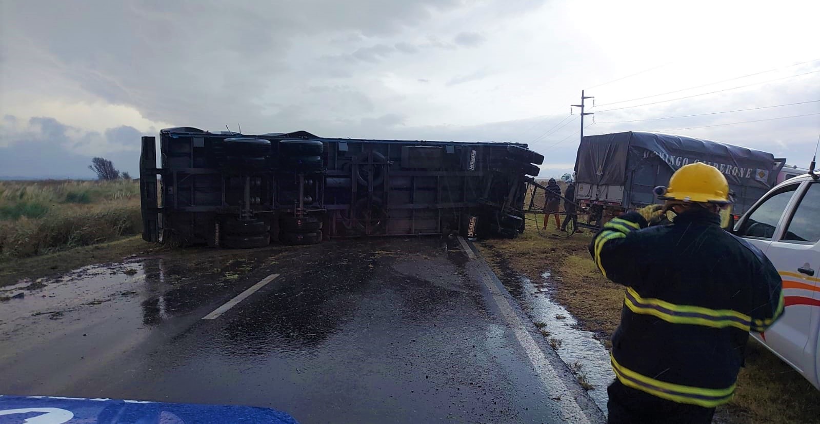 Despiste de un camión en cercanías de Mackenna