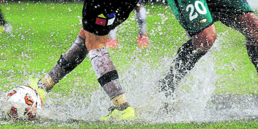 La lluvia le ganó al fútbol