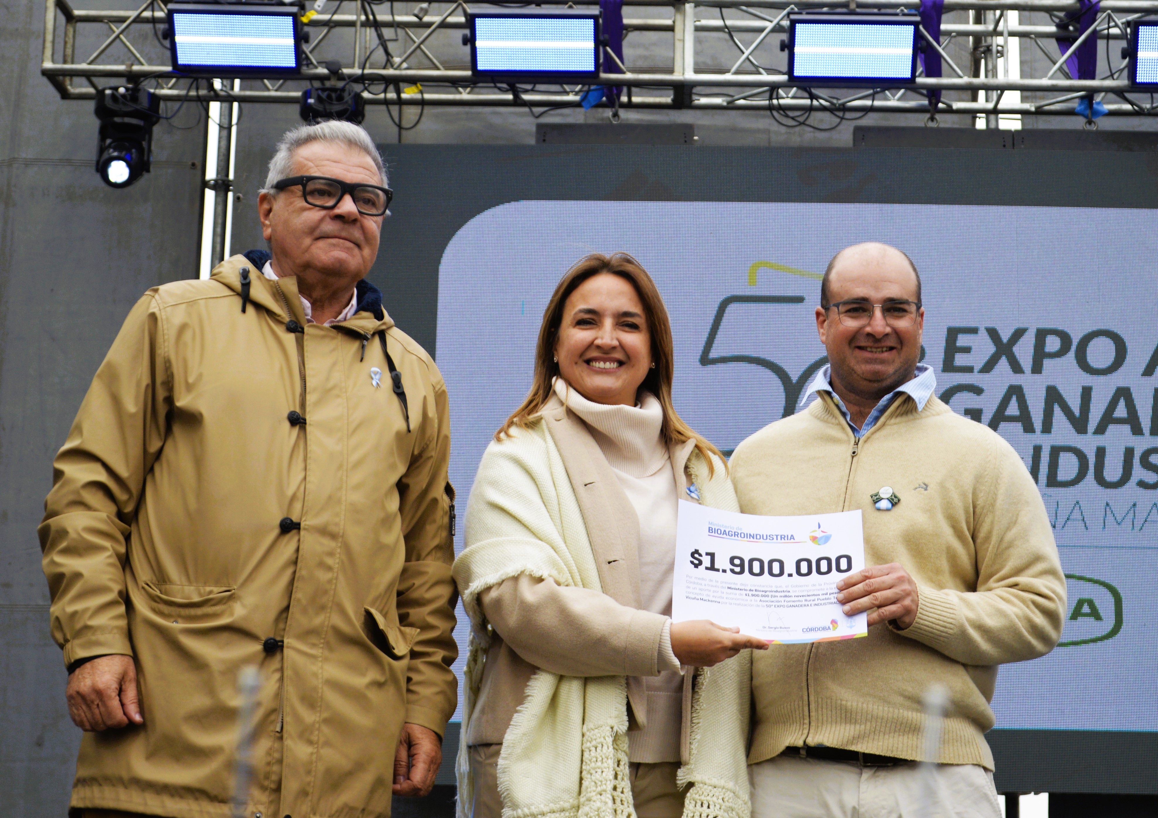 50° Edición de la Expo Rural de Mackenna: la Provincia entregó un aporte de 1.900.000 pesos