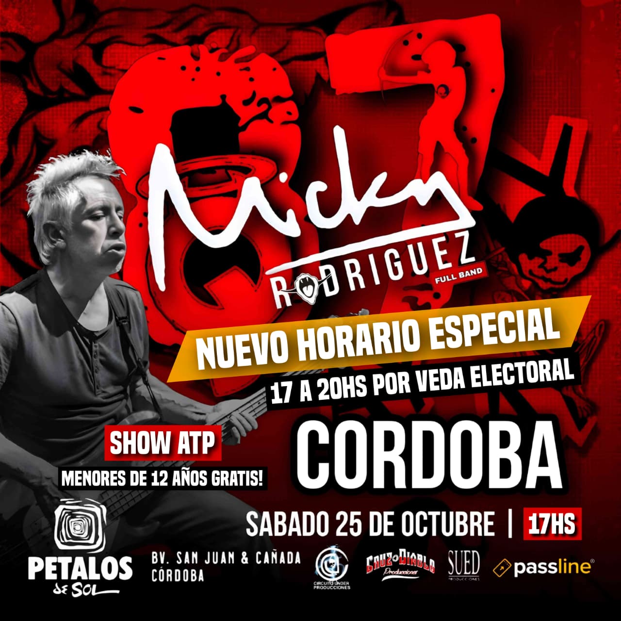 El ex bajista y miembro fundador de Los Piojos llega a este sábado a Córdoba El ex bajista y miembro fundador de Los Piojos llega a este sábado a Córdoba