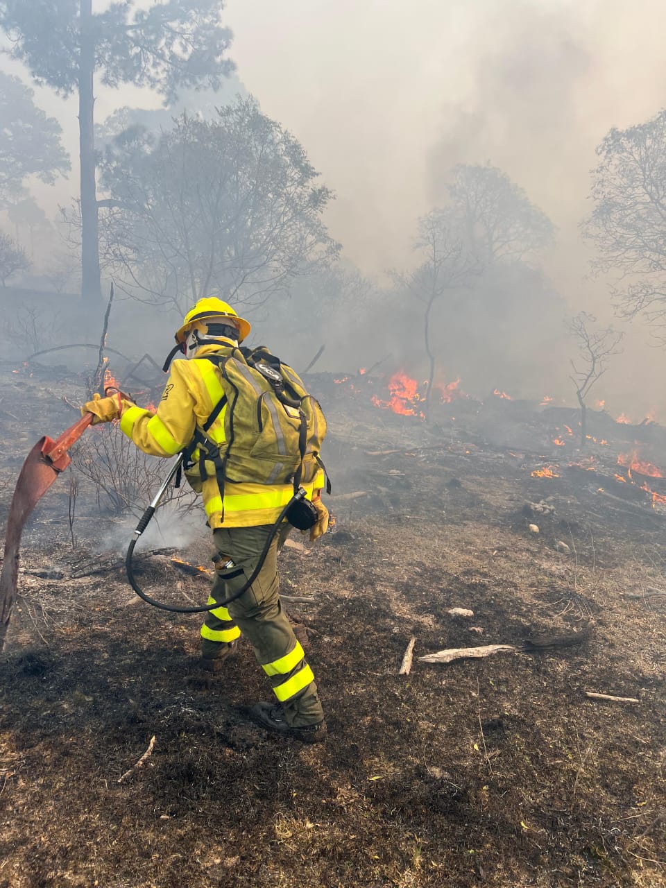 Incendio entre Potrero de Garay y San Clemente: No hay fuego activo, pero se registran perímetros inestables