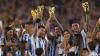 Ante más de 83 mil personas, la Selección Argentina festejó su título mundial en el estadio Monumental. (PH: Agencia Télam).